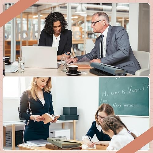 Miniatura 5 de Geyoga Paquete de 6 carpetas de archivos expansibles con 7 bolsillos, organizador de carpetas de archivos, mini organizador de recibos, carpeta