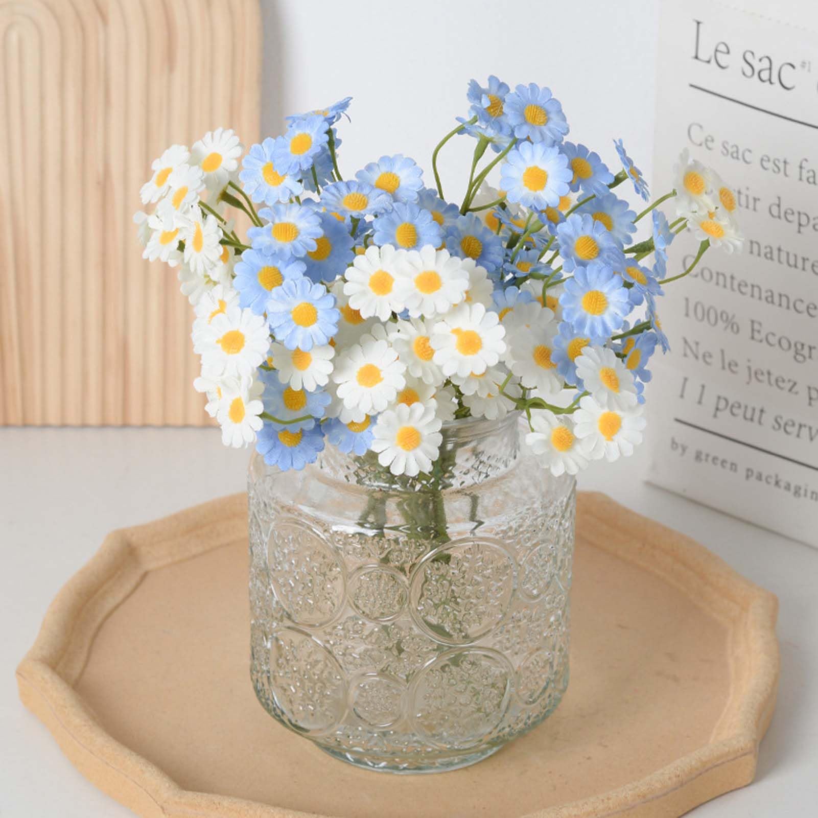 HUHJYUGE Flores Falsas Decorativas, Ramo De Seda Artificial para Jarrones, Estilo Elegante Y Natural, Sin Mantenimiento, para Casa, Mesa, Salón, Dormitorio, Oficina, Boda Y Fiesta
