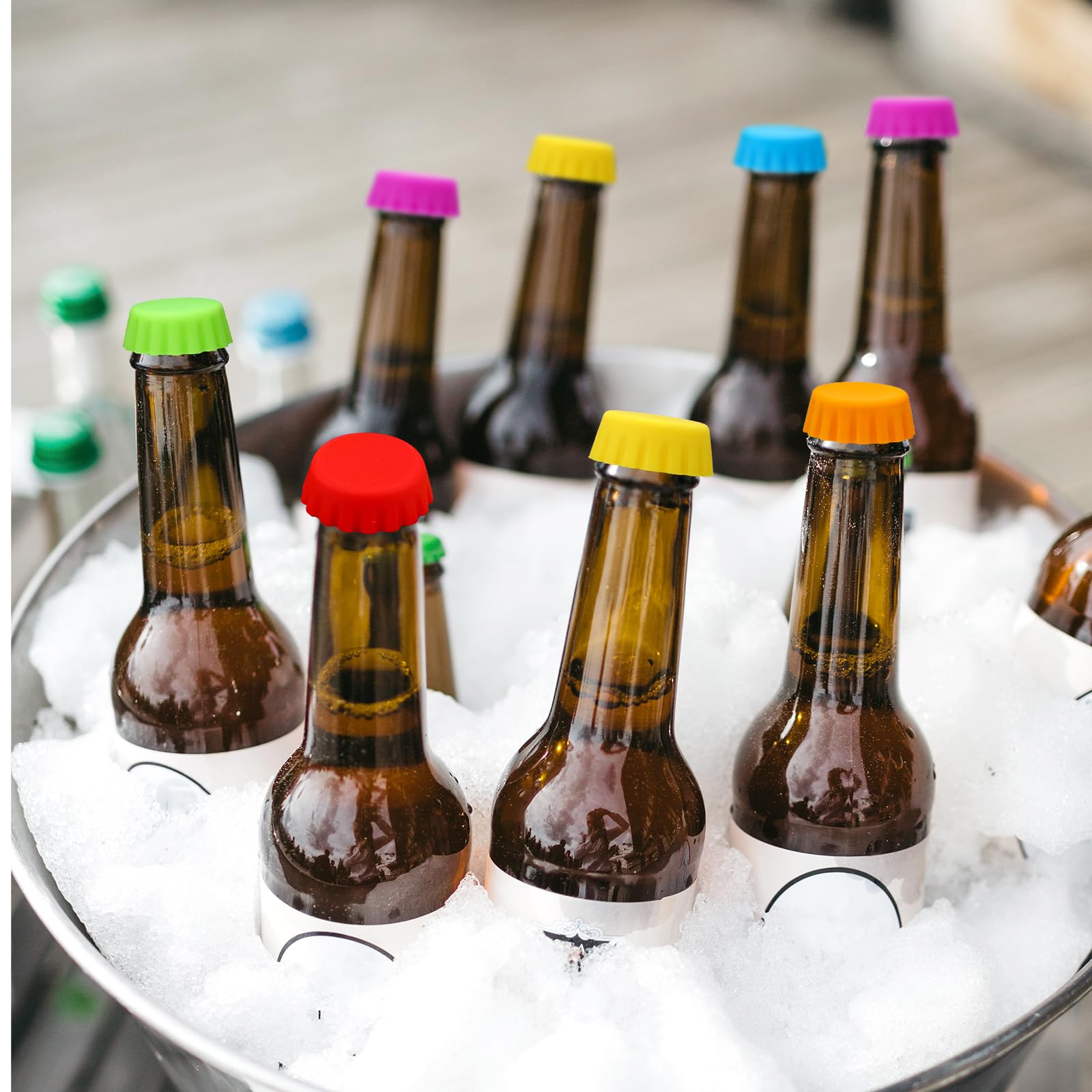 Botella Cristal Tapon Corcho Pack 6 Colores Reutilizables Pack De 6 Tapones  De Silicona Para Botellas De Vino - Reutilizables Y Herméticos - Multicolor  Agua Solan De Cabras Chapas Botellas Cerveza