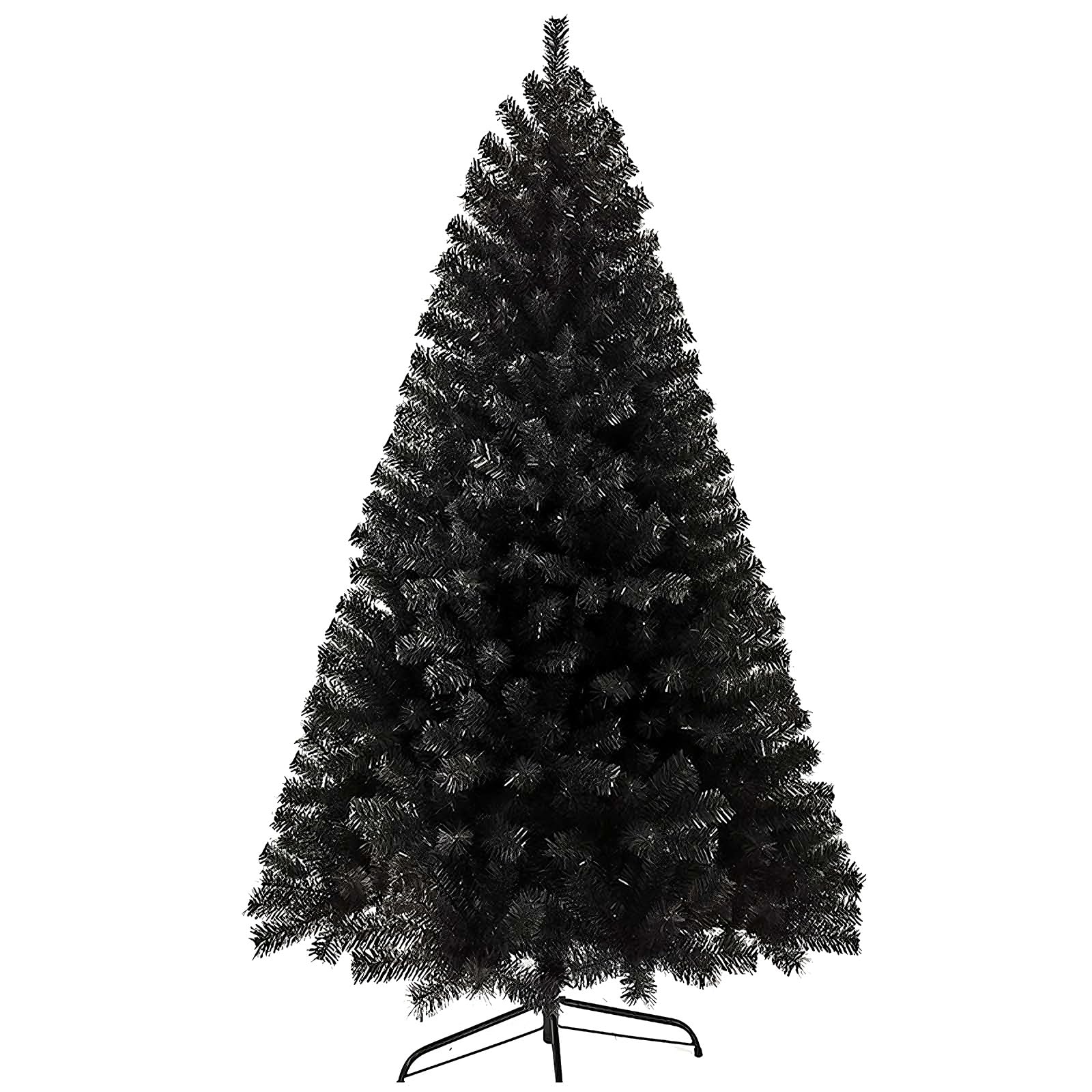 Albero di Natale Artificiale con Rami in PVC Albero Natale Artificiali Nero Decorazioni Natalizie per Hotel, Centri Commerciali, Case, Scuole, Uffici(210cm/82.7")