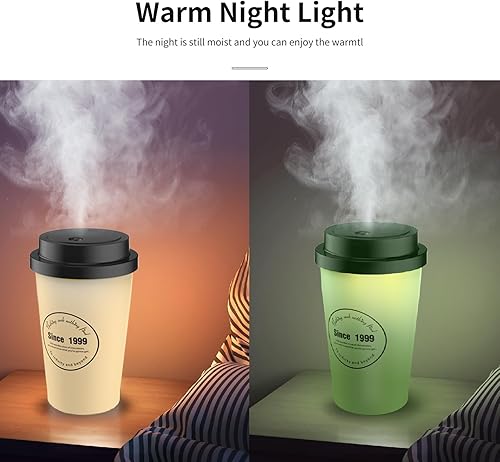 Miniatura 3 de Bestmoument Mini humidificador portátil de 9.1 fl oz, pequeño humidificador de niebla fría USB, humidificador de escritorio personal para dormitorio