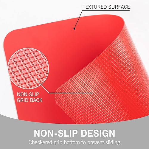 Miniatura 4 de Juego de 8 tablas de cortar de plástico para cocina, sin BPA, alfombrillas de corte flexibles para carne y verduras, 4 grandes y 4 pequeñas,