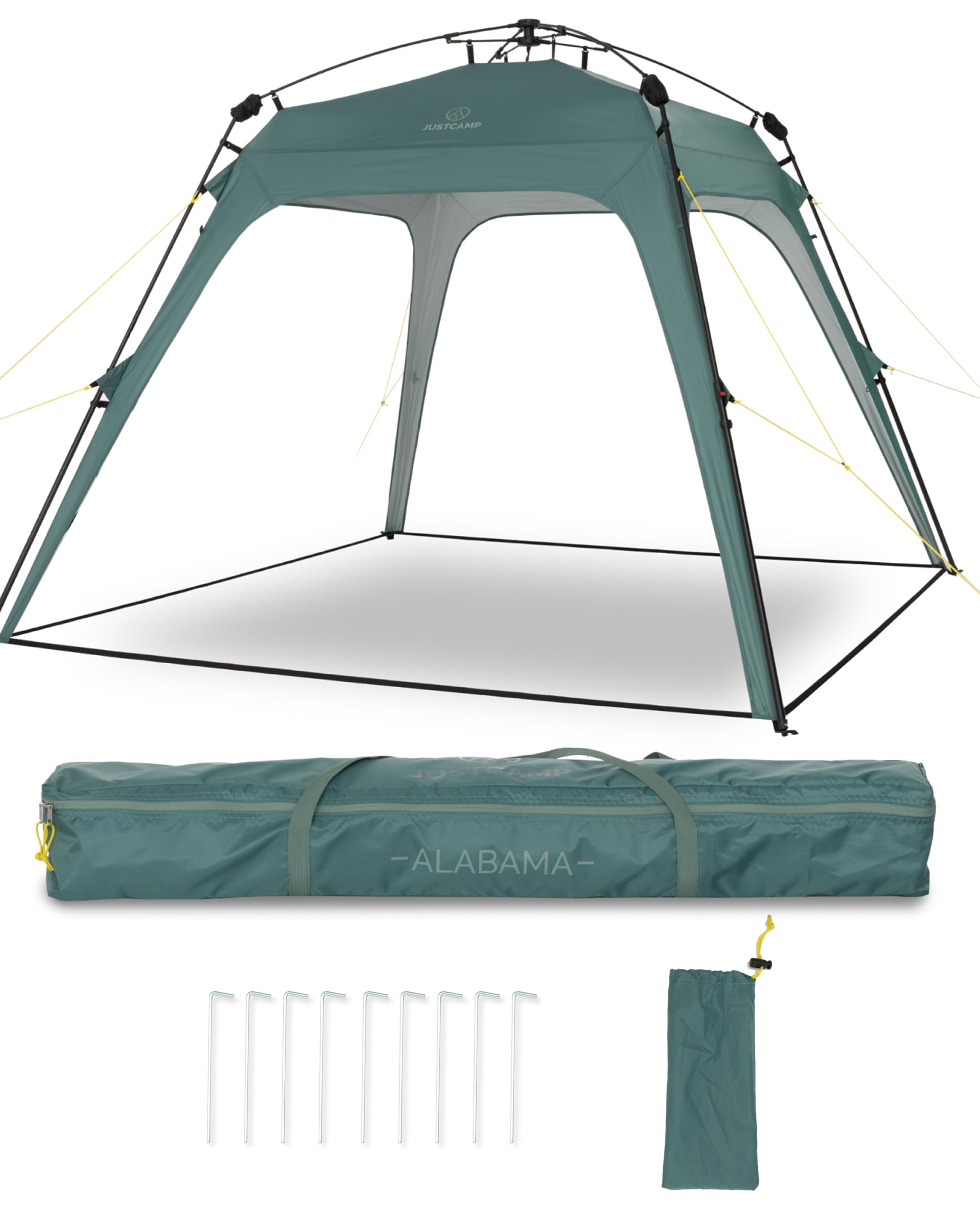 zelt alabama 2 JUSTCAMP wasserdichter Schnellaufbau Pavillon 2,5 x 2,5 m - robuster Outdoor Pavillon faltbar mit UV-Schutz 80+ für Garten, Camping, Festival & Strand Color:Series '65 | ChromaPop Everyday Violet Mirror Bewertung der Haltbarkeit von sale-price