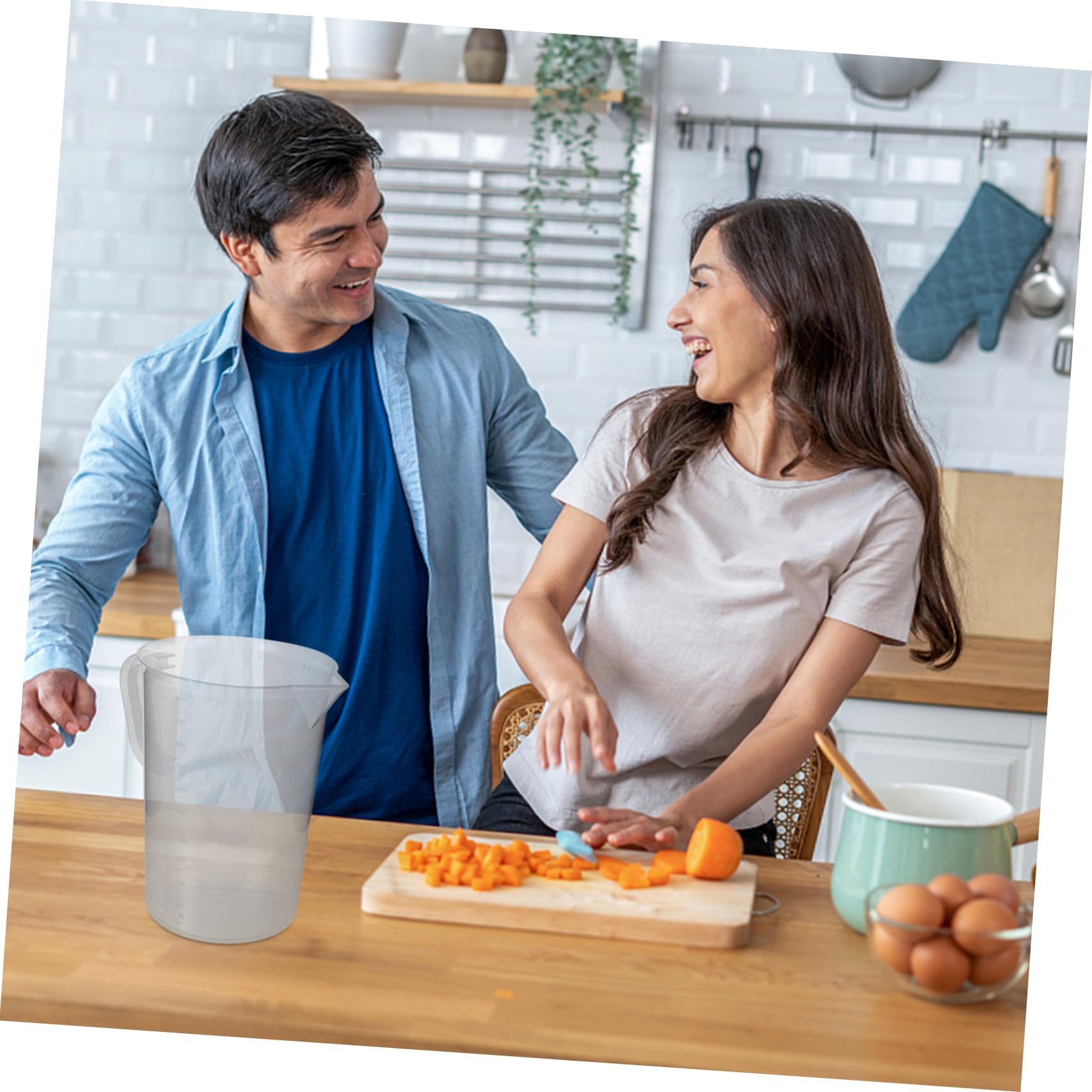 Hemobllo Misurino Graduato 5000ml in Plastica Trasparente Manico Resistente alle Alte Temperature per Utensili da Cucina e Misurazione Precisa di Liquidi, per Cottura e Miscelazione