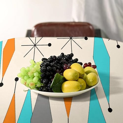 Miniatura 98 de Mantel floral hippie, diseño retro de los años 70, naranja, rosa, azul, floral, bohemio, estampado estético de margaritas, para fiesta, picnic