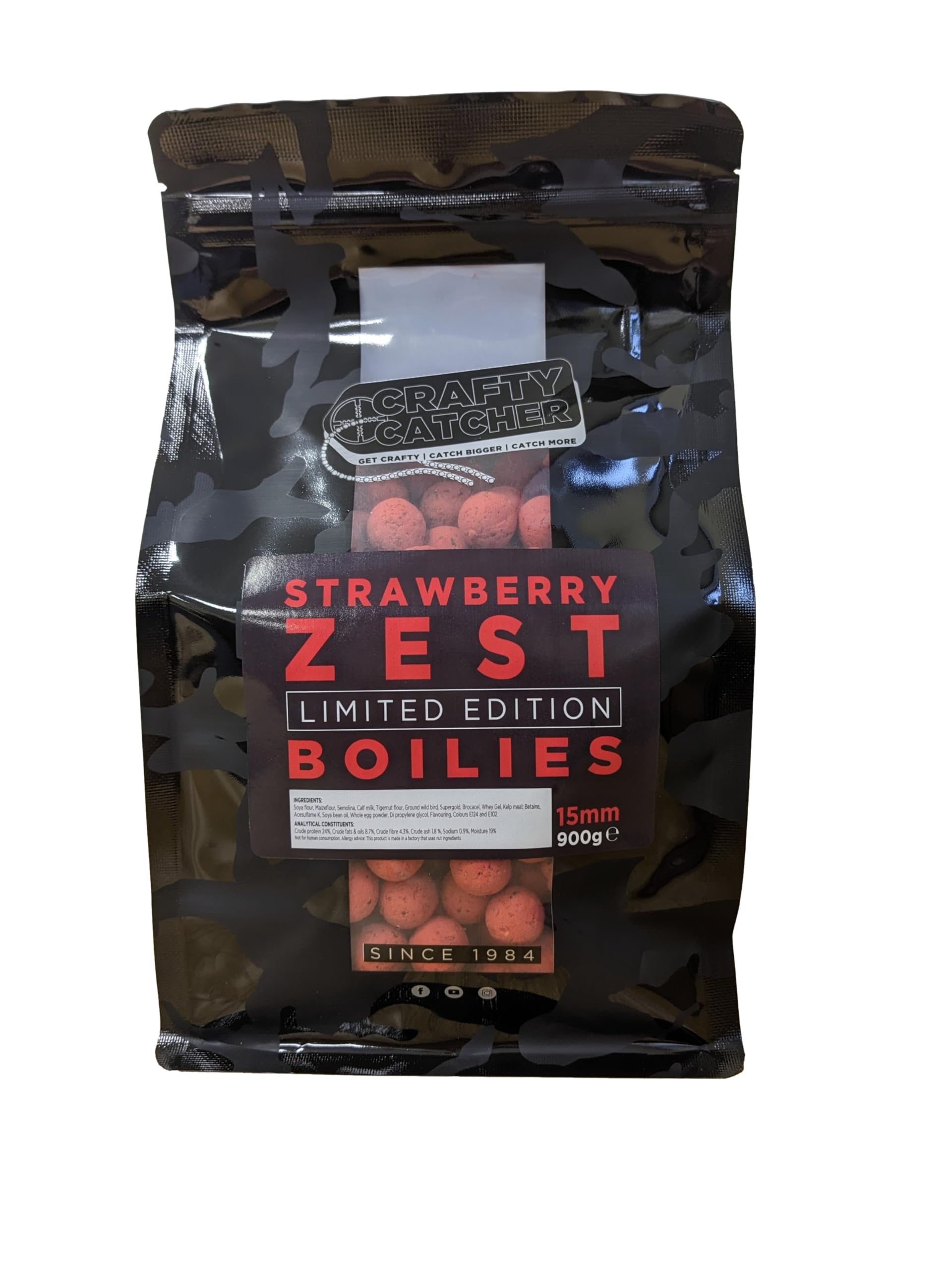 Crafty Catcher Fishing Boilie 15mm 900g Grab bag