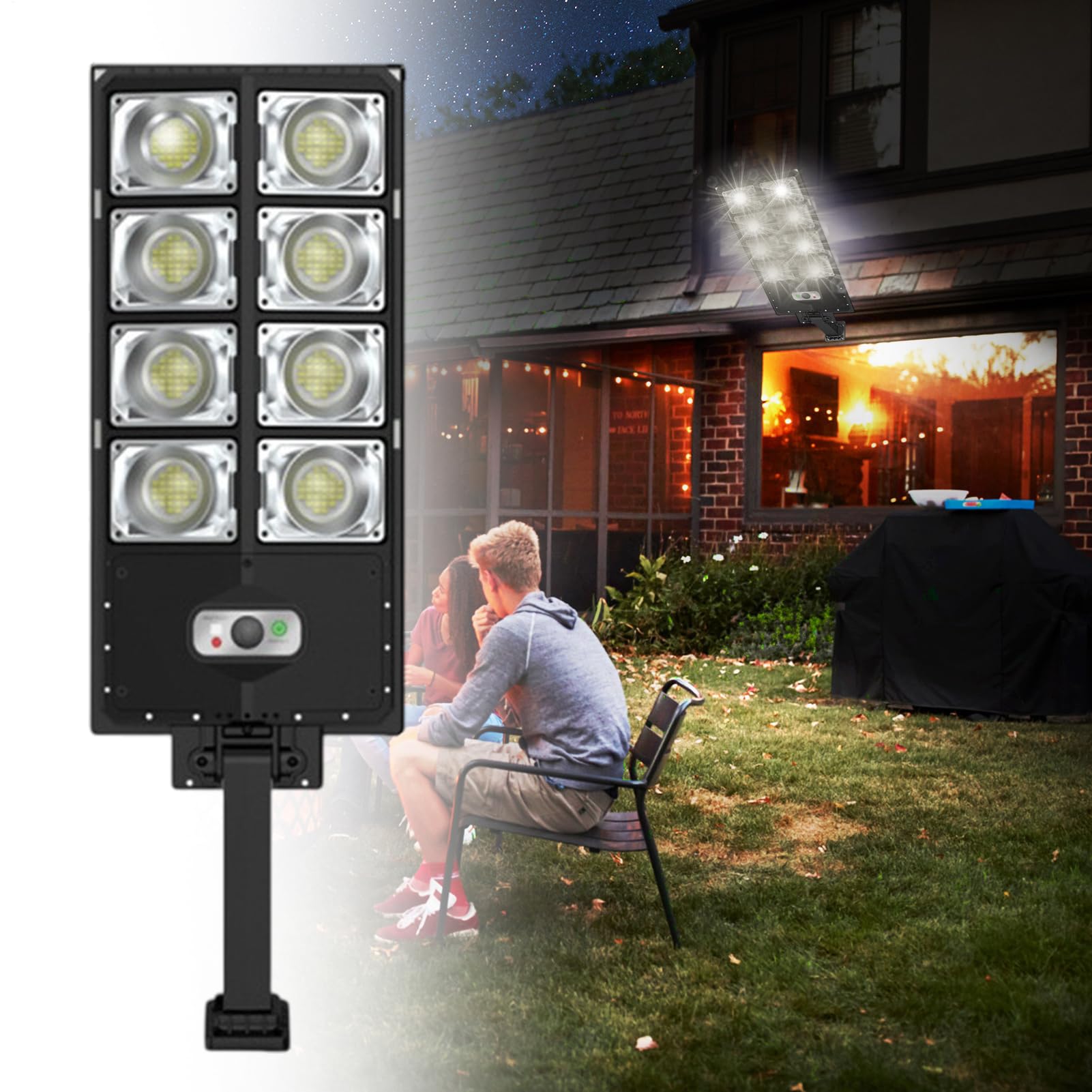 Lampada A Energia Solare LED Luminoso Sicurezza Notturna