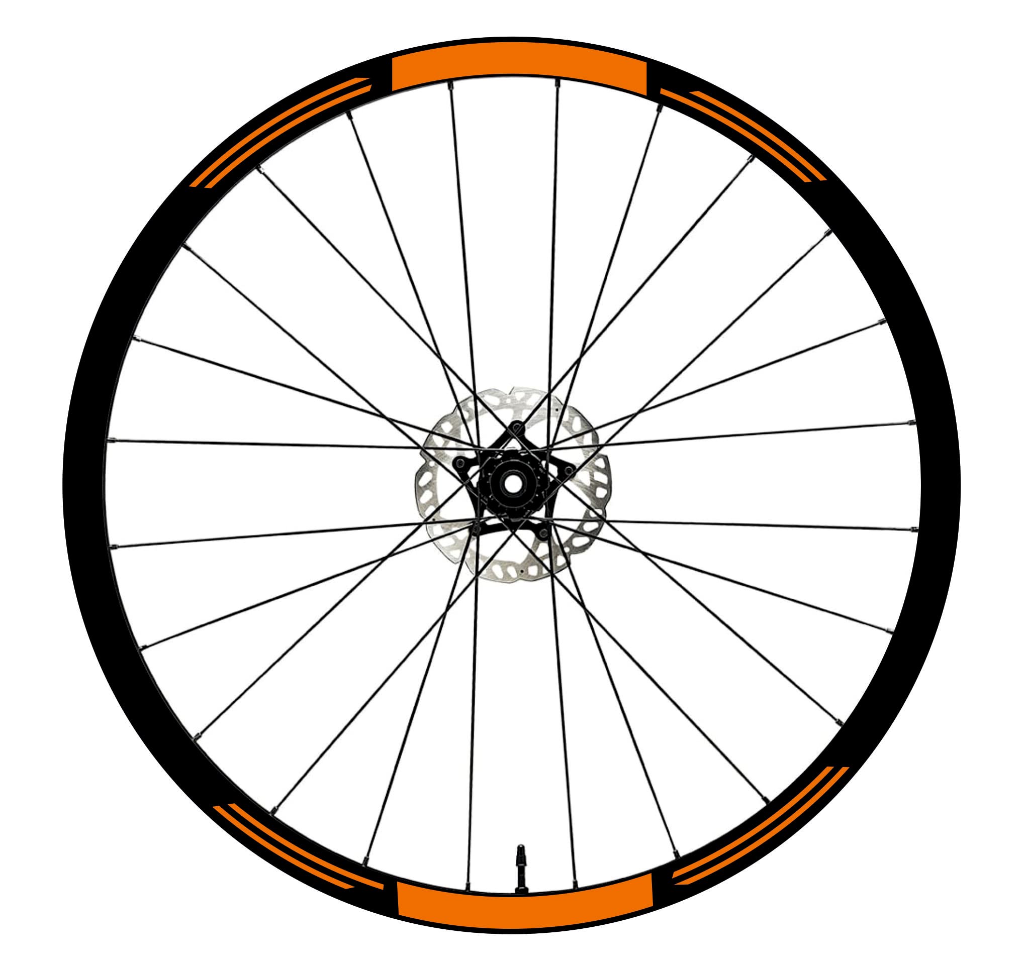 Felgenaufkleber Für Trek & MTB – Passt Auf 26, 27,5, 28, 29 Zoll Felgen, Orange, 2 Cm Breit, Wasserfest