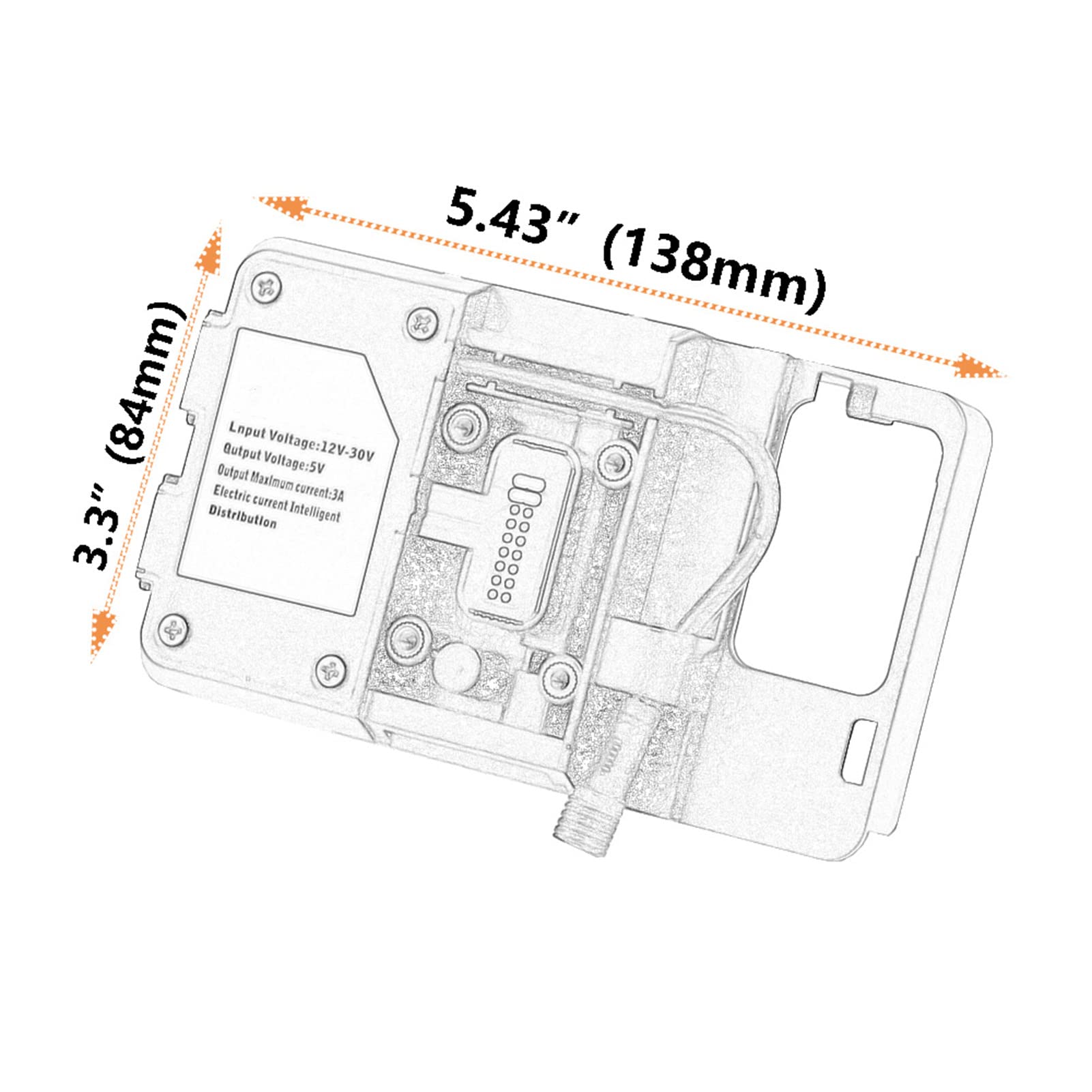 Shkalacar Supporto per Telefono, Supporto per Motocicletta Staffa di Navigazione con USB per R1200GS LC&Adventure S1000XR R1200RS