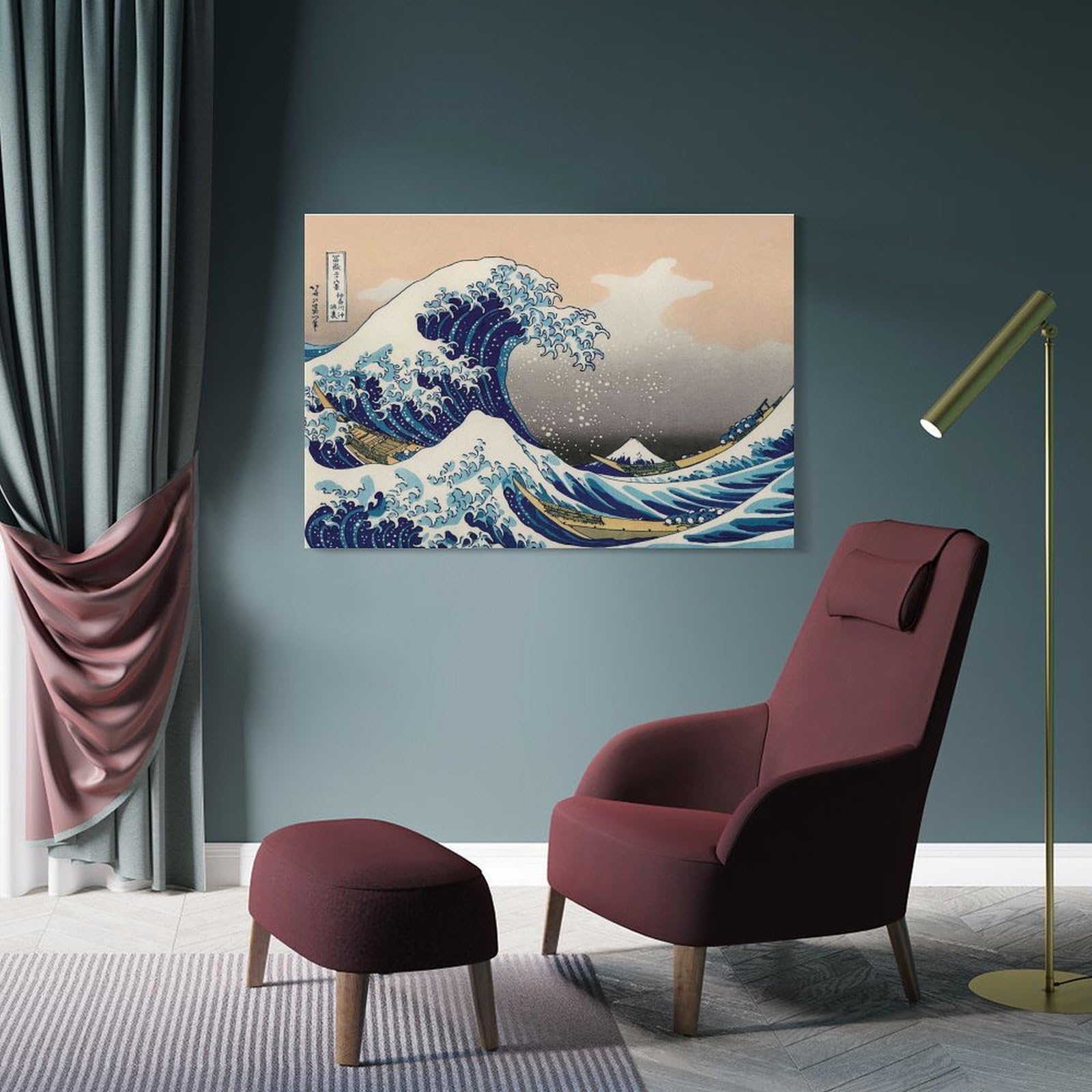 Amazon.co.jp: 葛飾北斎 《富嶽三十六景 神奈川沖浪裏》ポスター