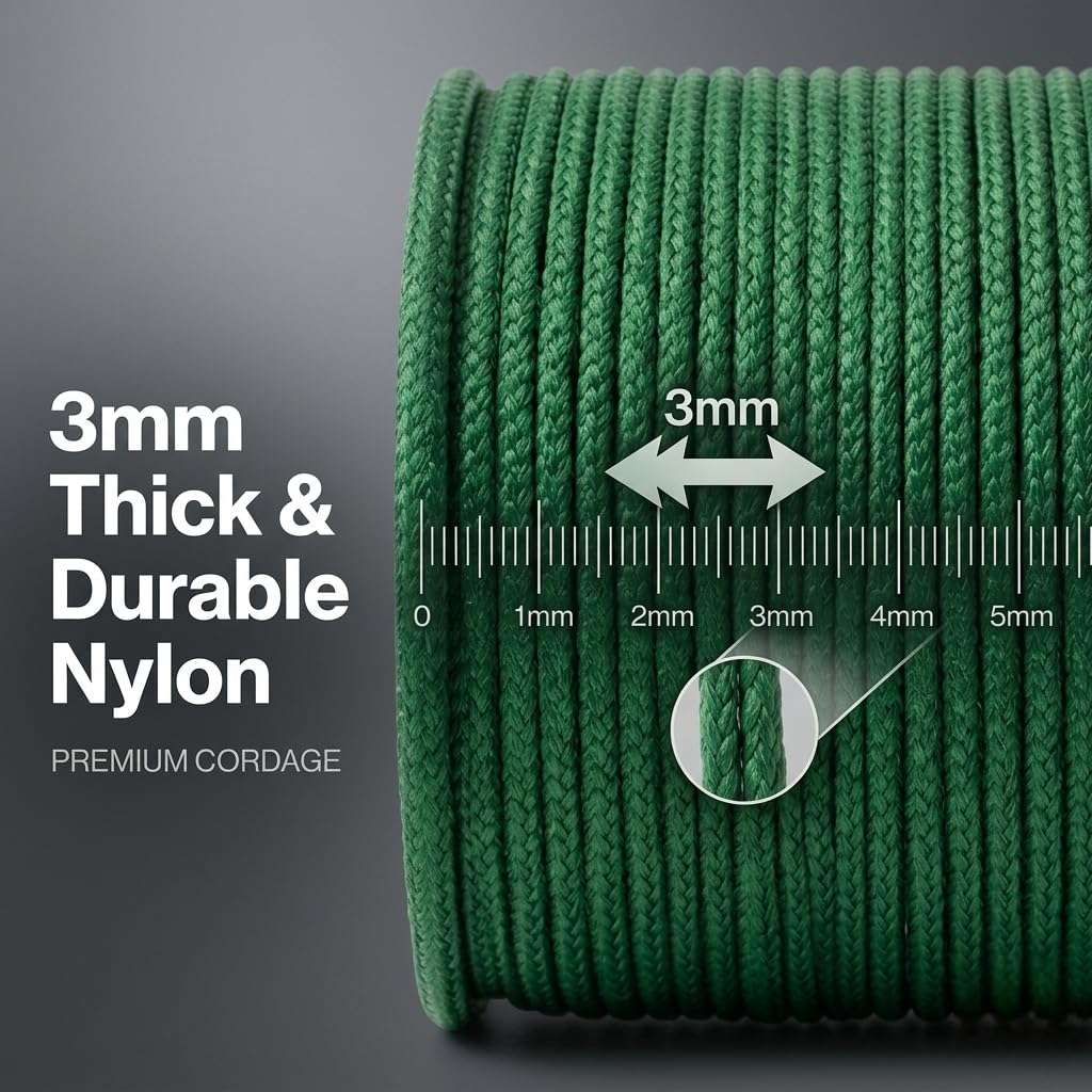 Green Nylon Rope - 120m, UV Protected -6