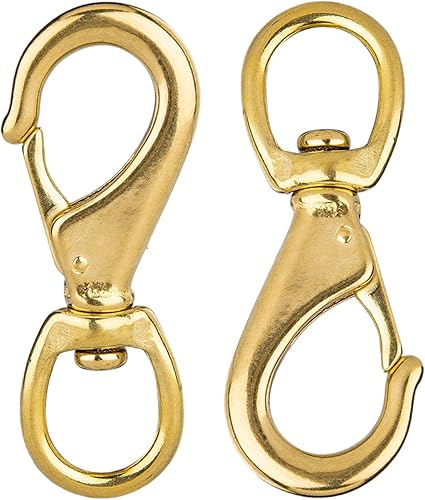 Miniatura 2 de Ganchos giratorios de latón de 4 pulgadas, resistentes con ojal giratorio de 3/4 pulgadas, clips de buceo de latón macizo #2 – Línea Seadog, líneas
