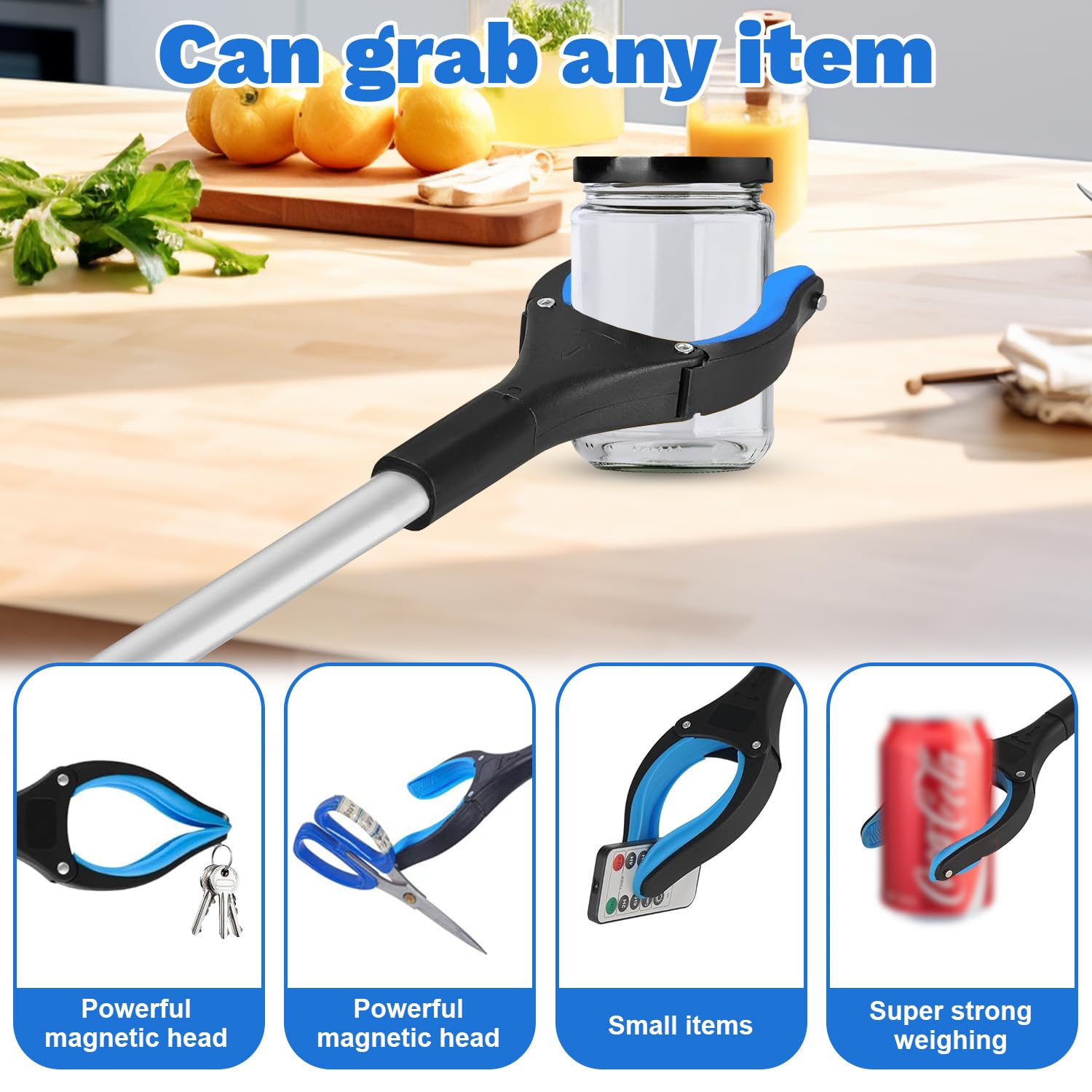 Pinza Raccogli Oggetti, 2pcs Pinza Telescopica Pieghevole, Pinza Raccogli Rifiuti, Raccoglitore di Immondizia, Pinza Telescopica con Punta Magnetica, Pinza Magnetica Pieghevole (M2) - 4
