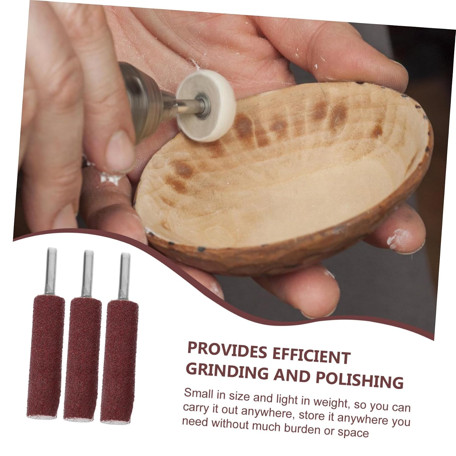 3pcs Sanding Drum Set 6mm Shank Grit Sanding Sleeves for Rotary Tools Polishing Cylinder Heads and Detailing