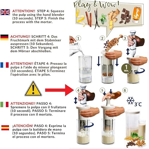Vista 24 de Vegan Milker by Chufamix, herramienta de cocina para hacer leches vegetales (máquina de soja, arroz, avena y leche de nueces) o café