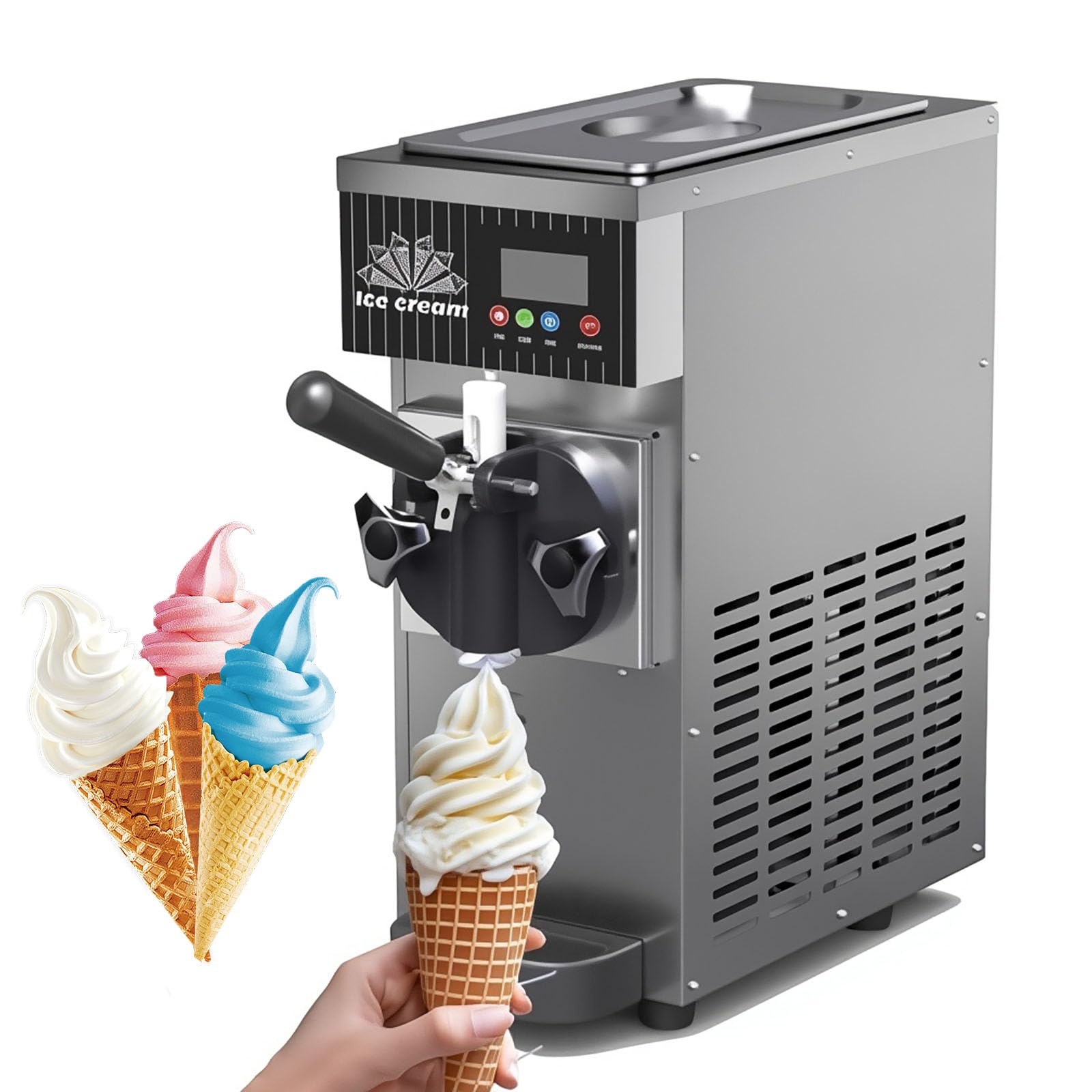 Amazon | 自動ソフトクリームマシン 450W、2.5L 冷凍デザートマシン、4
