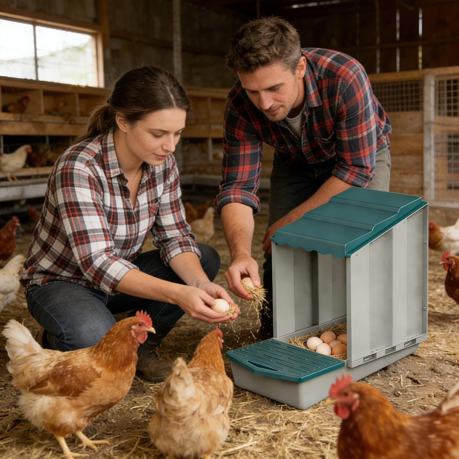 Nidificazione singola per pollo, per pollame | per la deposizione di anatre – per proprietari di case in cortile, fattoria, fattoria, cortile, giardino, mobile Coop Brooder House Farmstead