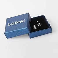 Vista 7 de Pendientes pequeños de plata de ley 925 con rosca trasera