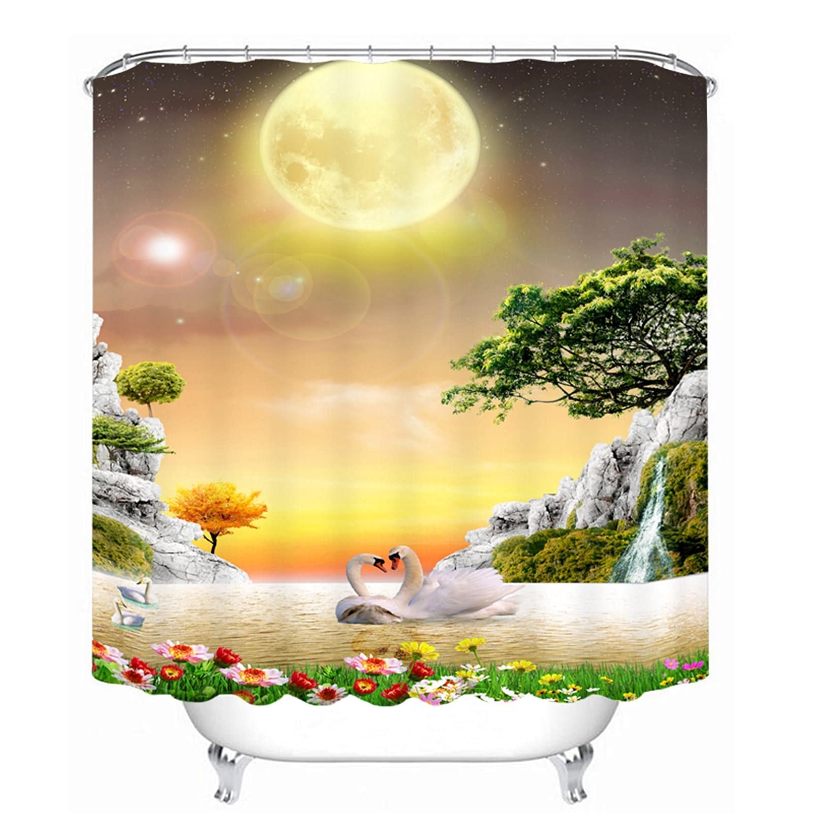 Rideau de douche 180x200cm KnSam pour une salle de bain zen et colorée