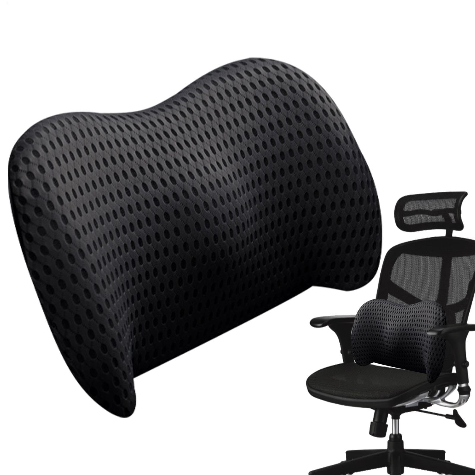 Coussin de soutien lombaire ergonomique pour chaise de bureau et siège auto mousse