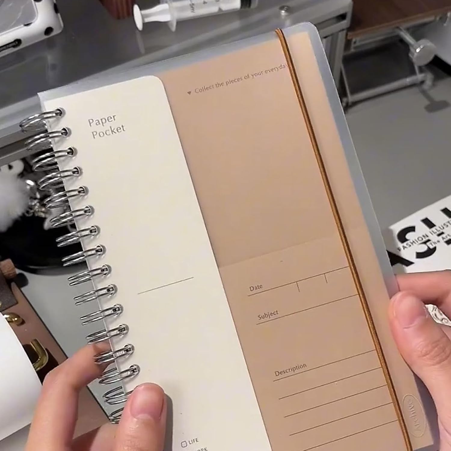 ECVGHD 1 Piece Hardcover Notebooks Spirals Binding Technology Tear Pages Notebooks Portable for Travelers Students Smooth Writing Coil