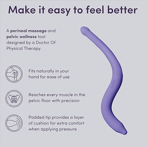 Miniatura 3 de NewFlora Varita pélvica de masaje perineal para mujeres y hombres, herramienta masajeadora en forma de S