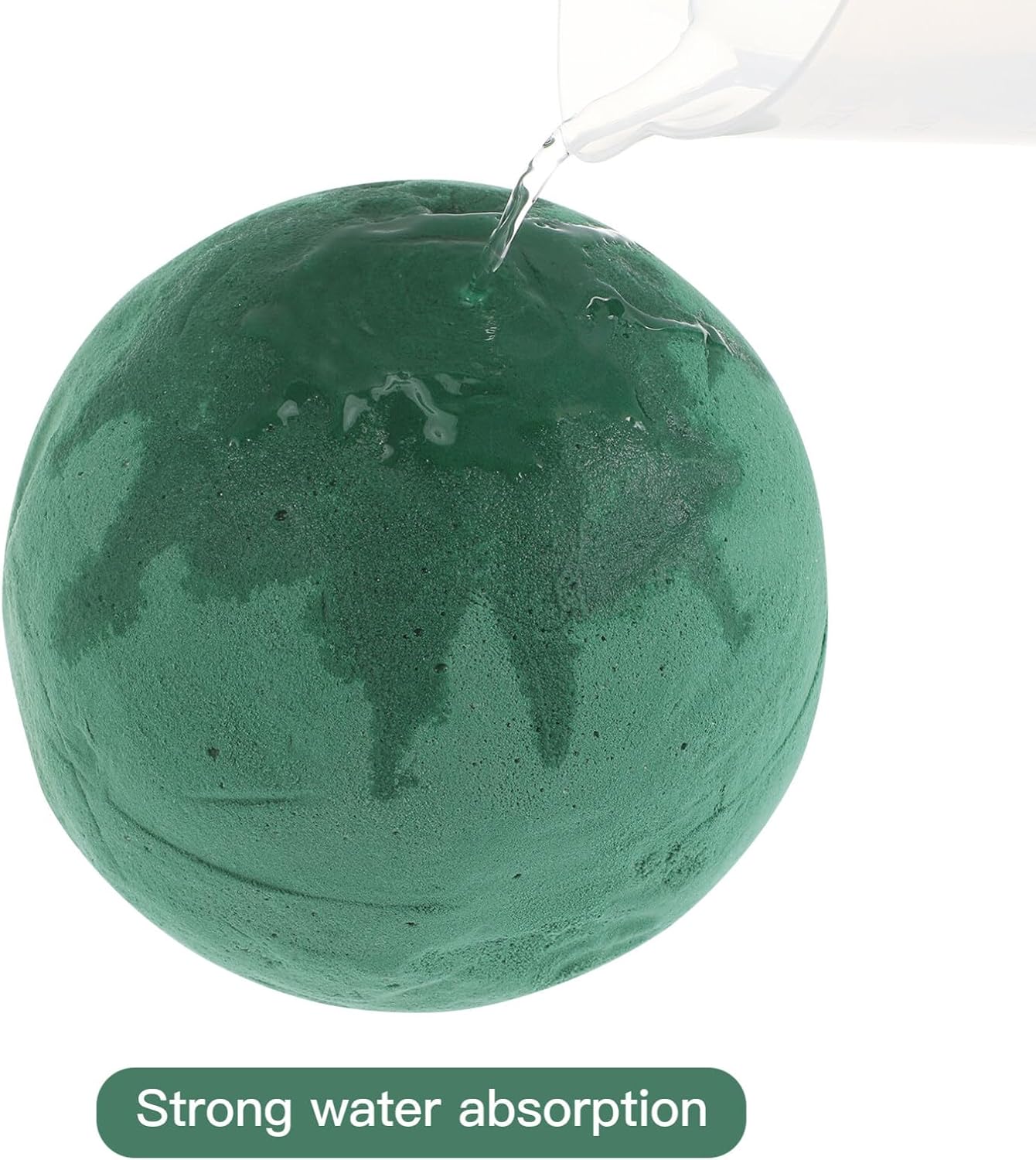 2Pcs Floral Foam Balls, 6 Inch Dry & Wet Floral Foam Sphere, DIY Craft Foam Plant Florist Foam for Flower Arrangement, Green Floral Foam Blocks for Wedding Birthday Parties Decor Flower Shop