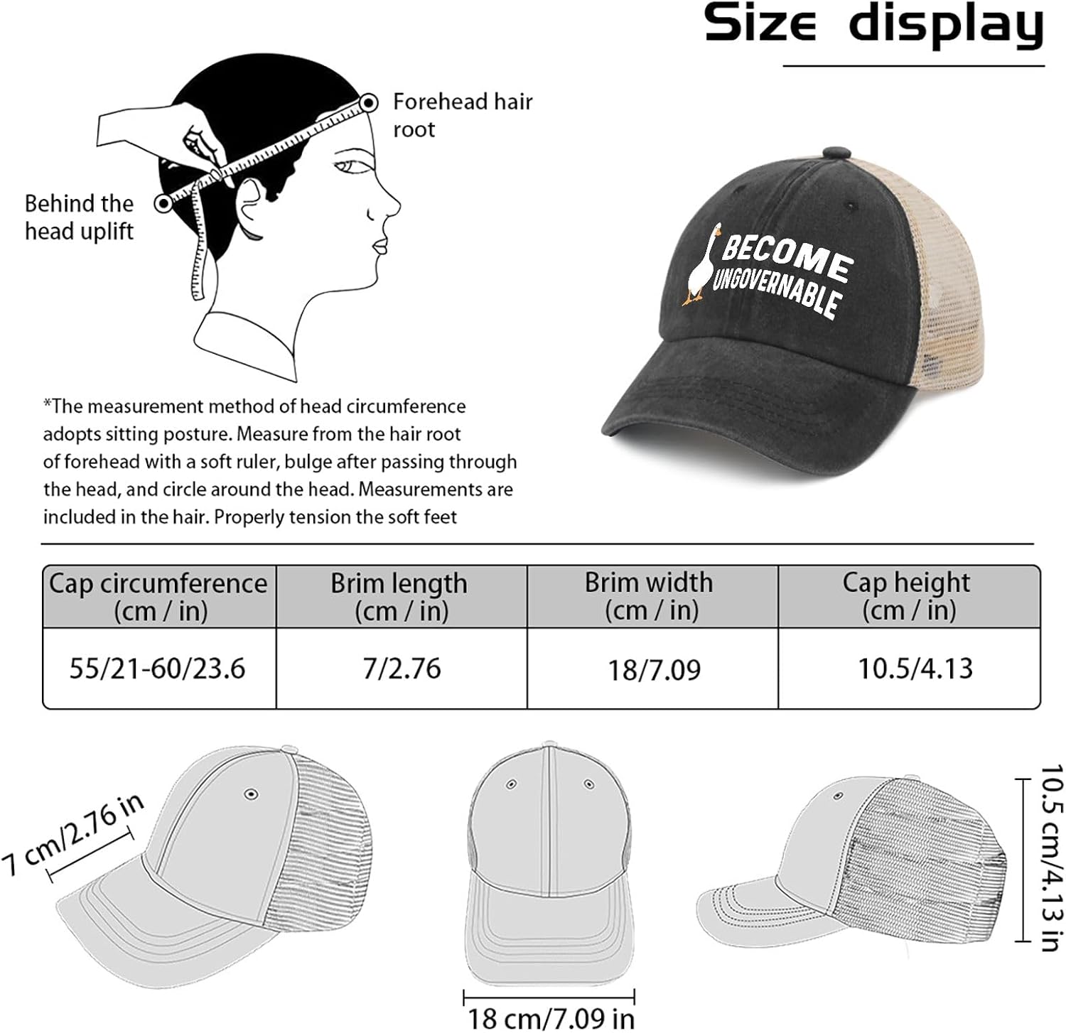 Sillys Gooses On The Loose Hat Running Caps for Daughter - Image 4