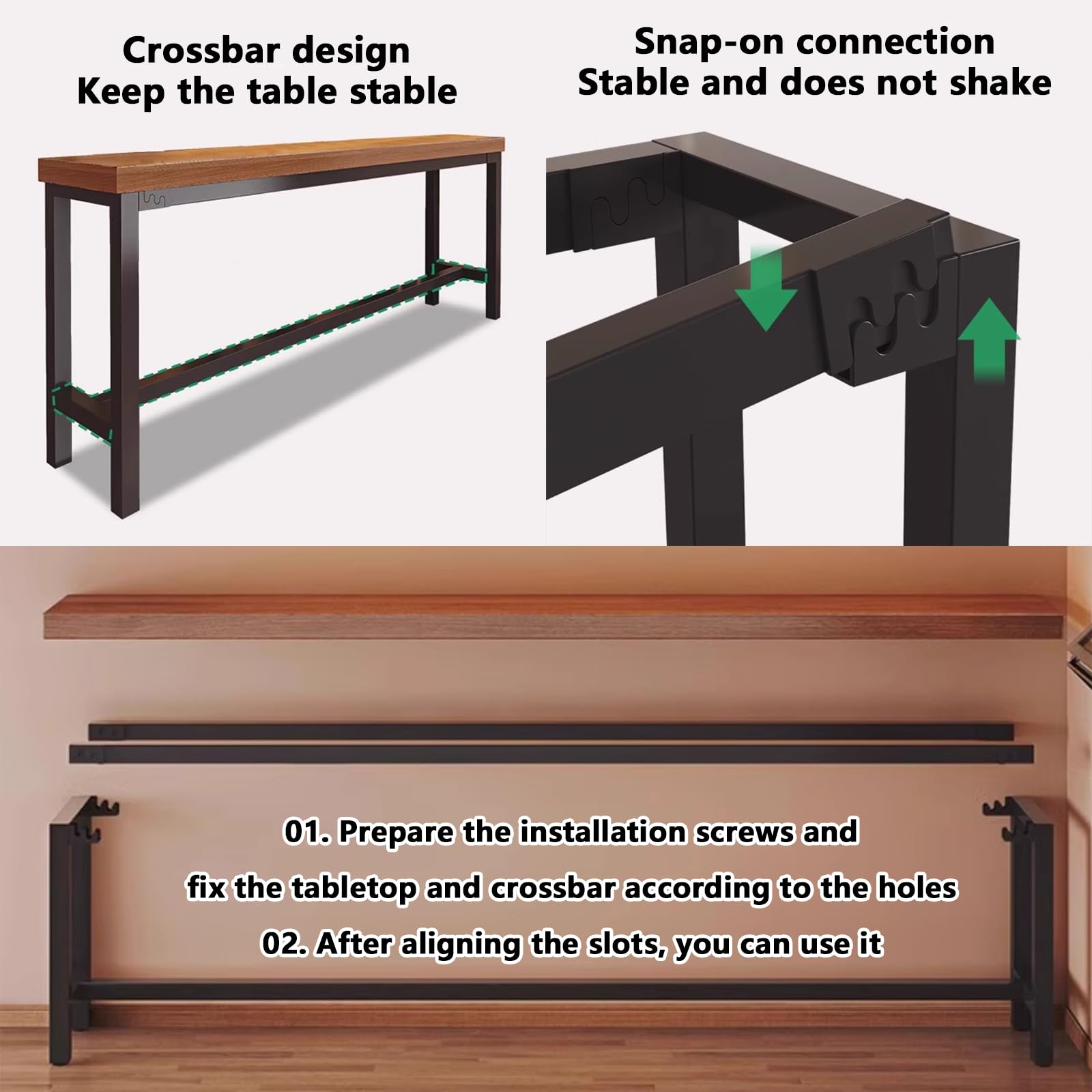 Mesa Alta Bar,Mesa Alta Cocina,Mesa De Bar Alta para Cocina,Mesa para Cocina,Mesa Barra Cocina Alta,Mesa De Cocina,Mesa Auxiliar Cocina,Adecuado para Bistro, Comedor, Cocina (sillas no Incluidas)
