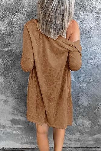 Miniatura 4 de MEROKEETY Cárdigan ligero de manga larga con botones y bolsillos para mujer