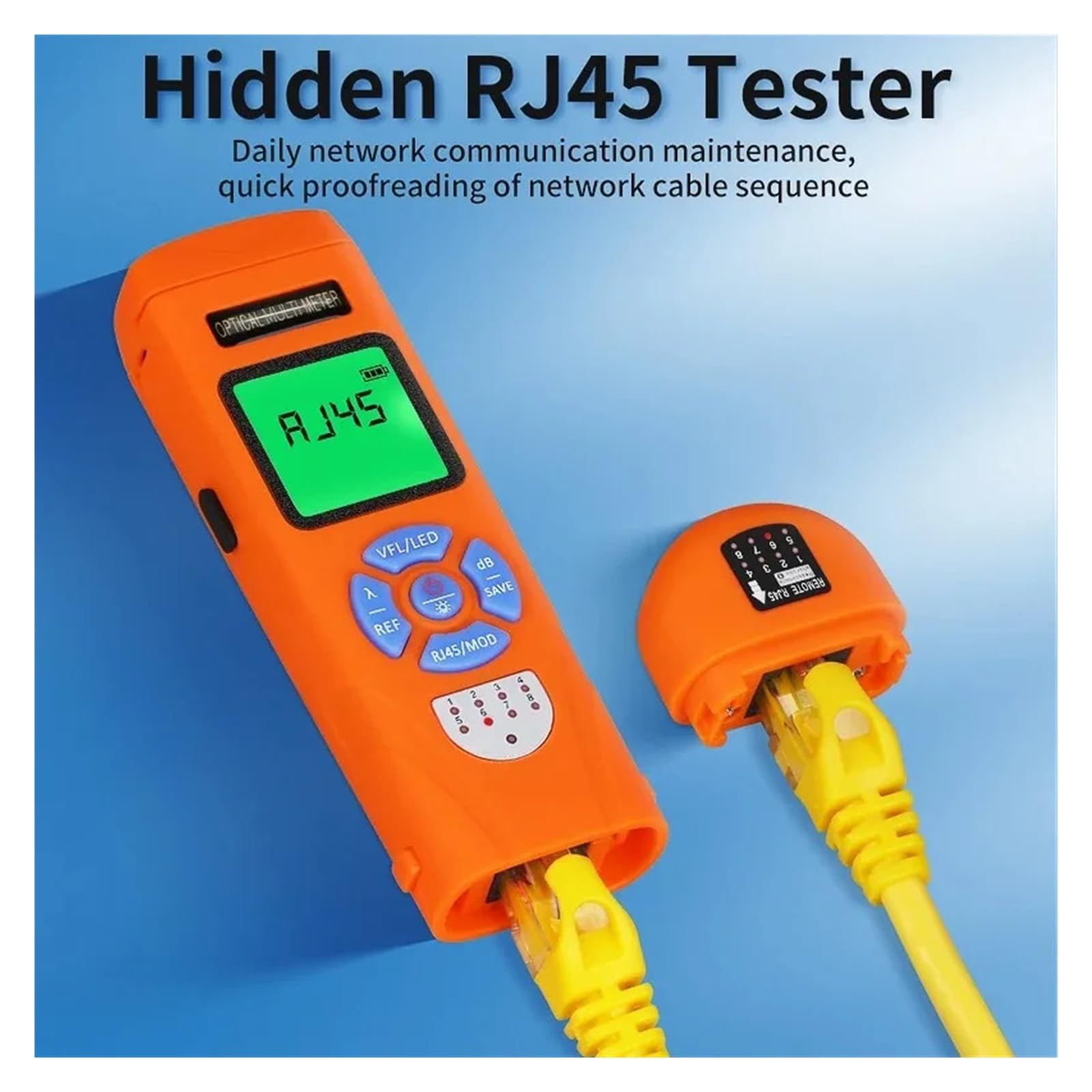 Mini medidor de potencia óptica C70/C50 OPM con localizador Visual de fallos (15/30/50mW VFL) probador de Cable de fibra óptica FTTH Fácil de leer(C70 50MW ADD FC-LC)