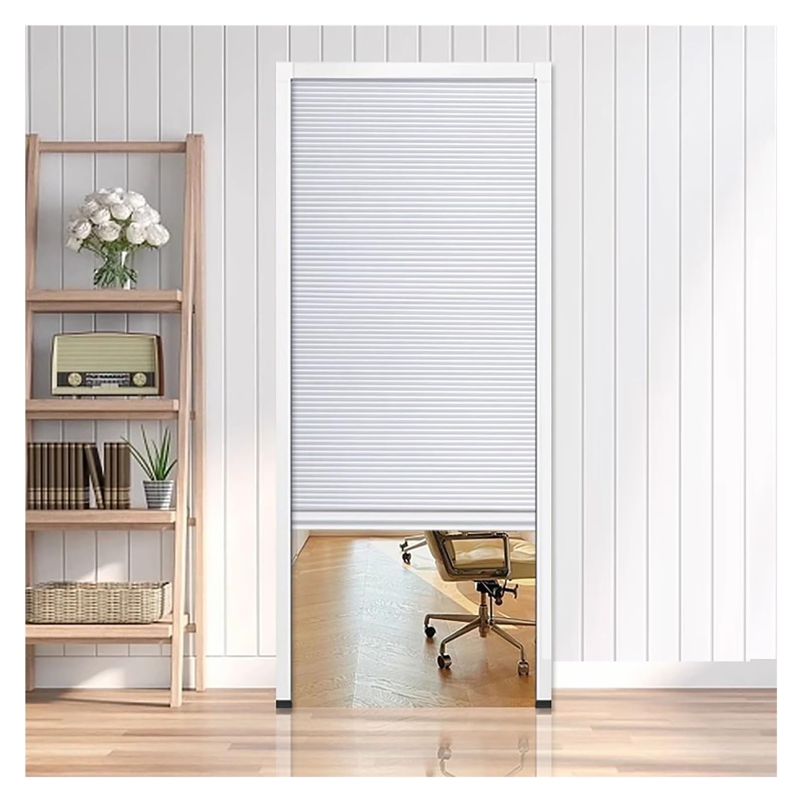 Séparateur de pièce blanc pour créer un coin bureau ou un dressing dans vos chambres