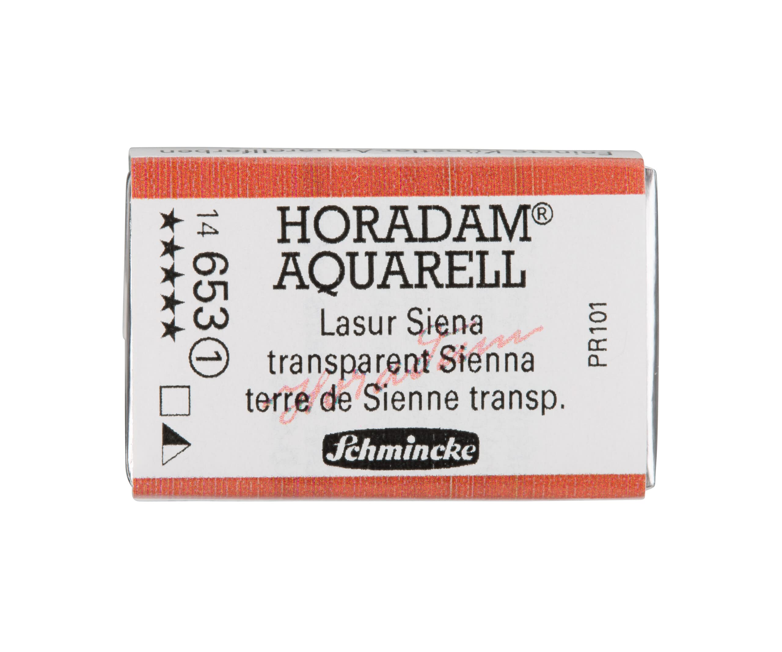 Schmincke - HORADAM® AQUARELL - finest artists' watercolour paints, 653 transparent Sienna, 14 653 043, 1/1 pan