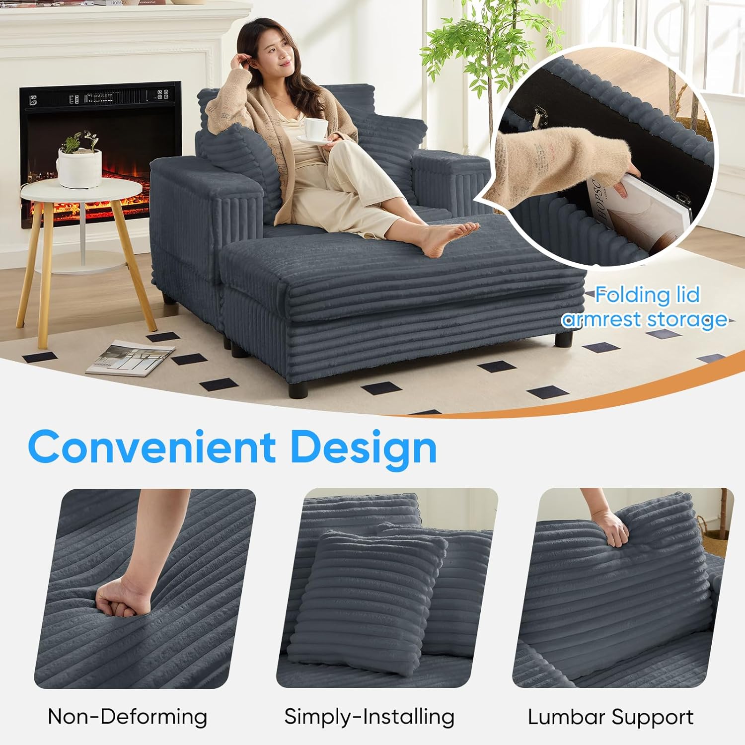 Convenient design features of the chaise lounge