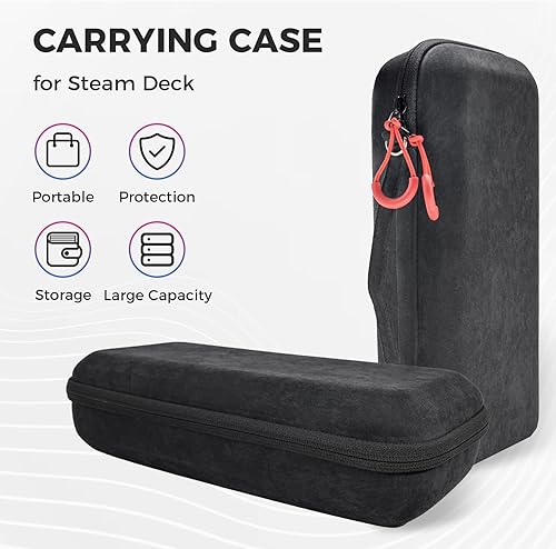 Miniatura 5 de SCAVATA Funda de transporte para cubierta de vapor bolsa de viaje dura portátil para consola de cubierta de vapor y accesorios con adaptador de CA