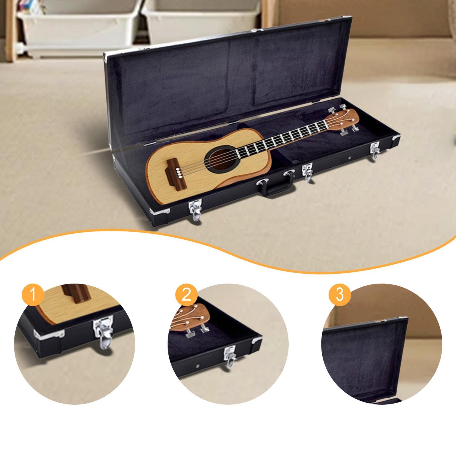 Caja De Almacenamiento Guitarra Eléctrica Antigolpes | anticaídas, estructura de madera, bisagras metálicas, espacio para partituras