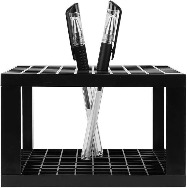 Garosa Pen and Brushholder, 96 Holes Plastic Dual Brush Pen Desk Organizer Stand Holder for Paint Brushes Modeling Tools, Office Supplies