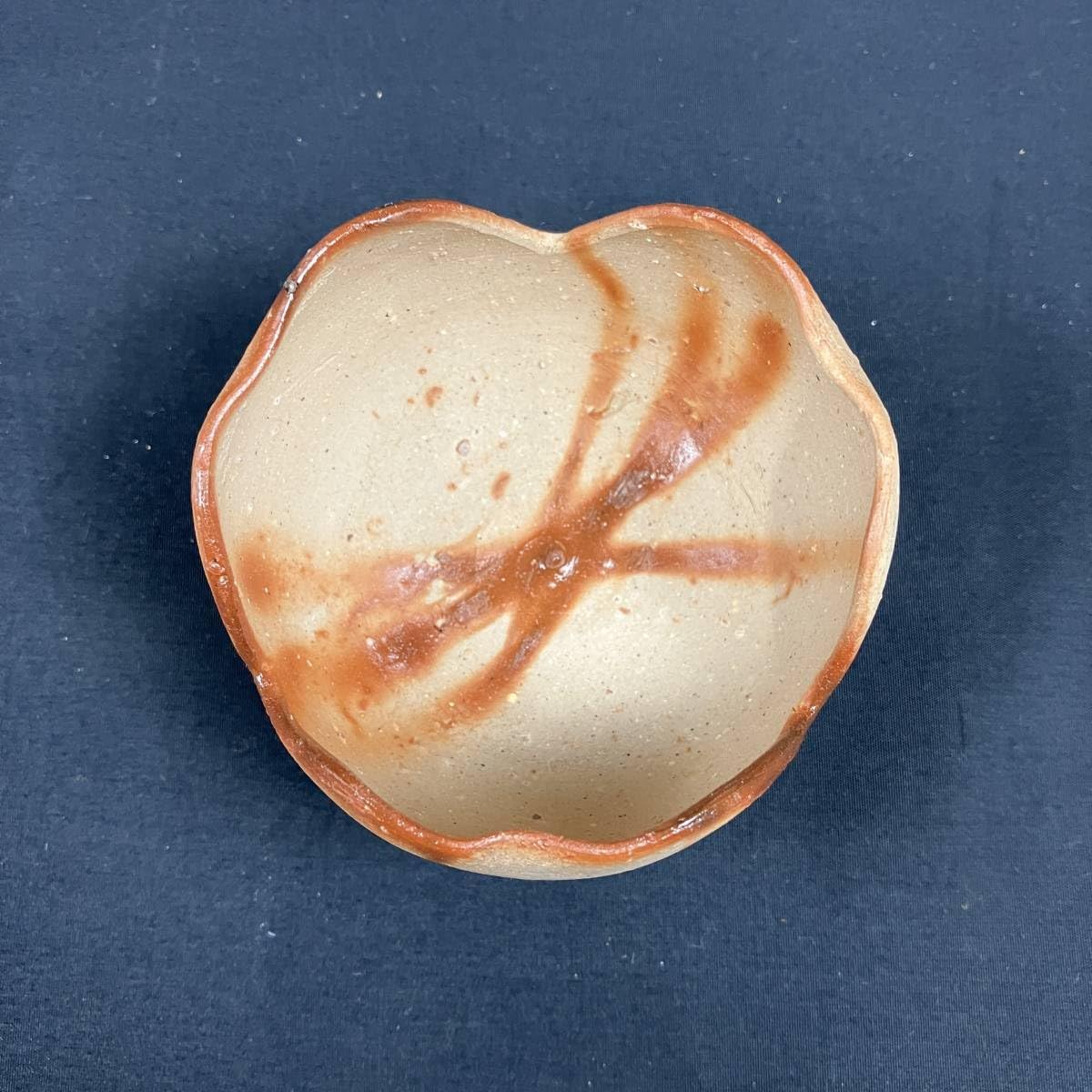 りん　　備前焼　人間国宝　山本陶秀緋襷向付六客揃　共箱　共布押印　茶懐石 りん 備前焼 人間国宝 山本陶秀緋襷向付六客揃 共箱