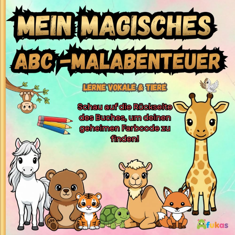 Mein magisches ABC Abenteuer: Malbuch für Kinder: Malen nach Zahlen und Buchstaben lernen. Mit süßen Tieren, Vokalen und praktischen Schreibübungen.