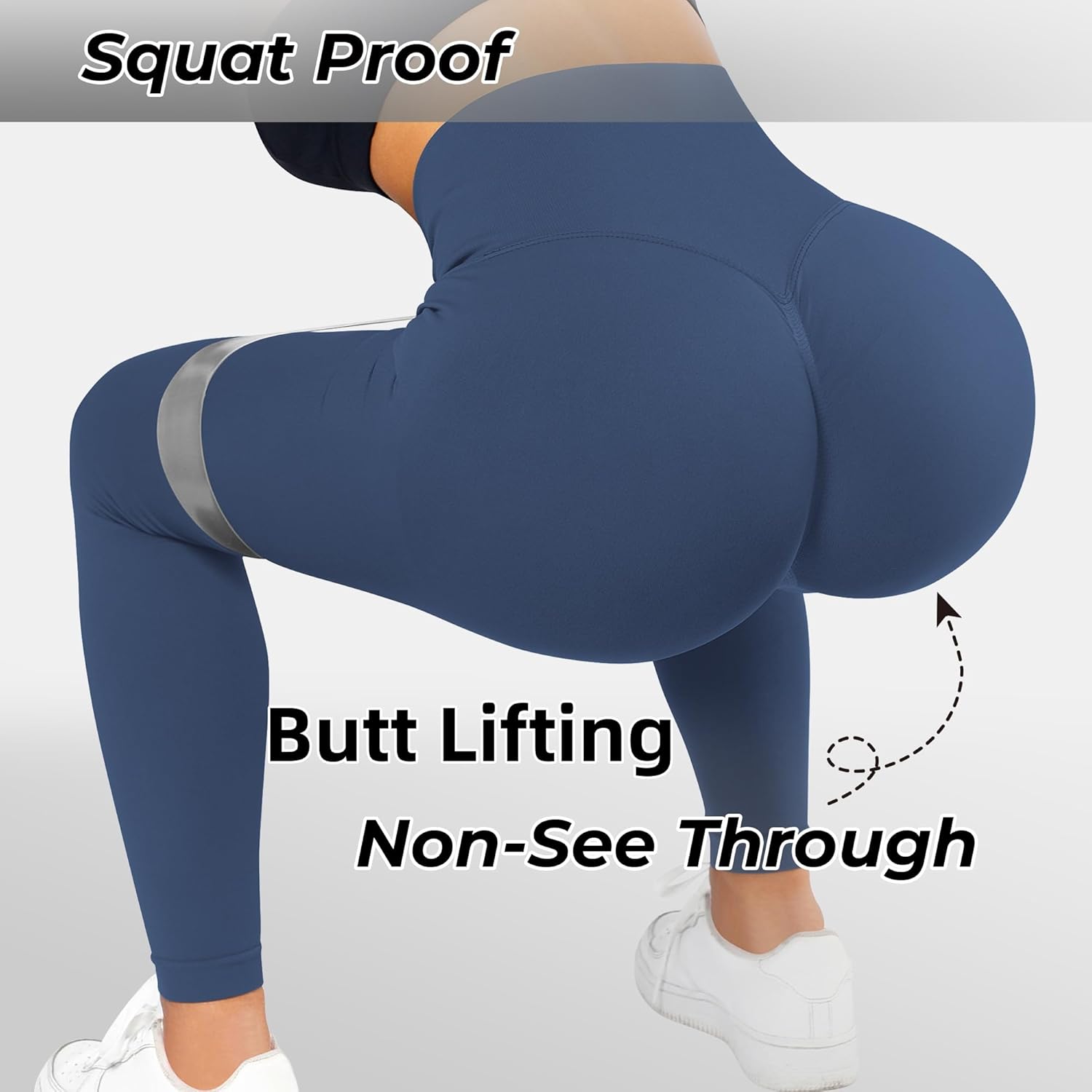 Butt Lifting Gym Workout Leggings for Women Tummy Control High Waisted Scrunch Butt Seamless Impact Sports Yoga Pants - Image 4