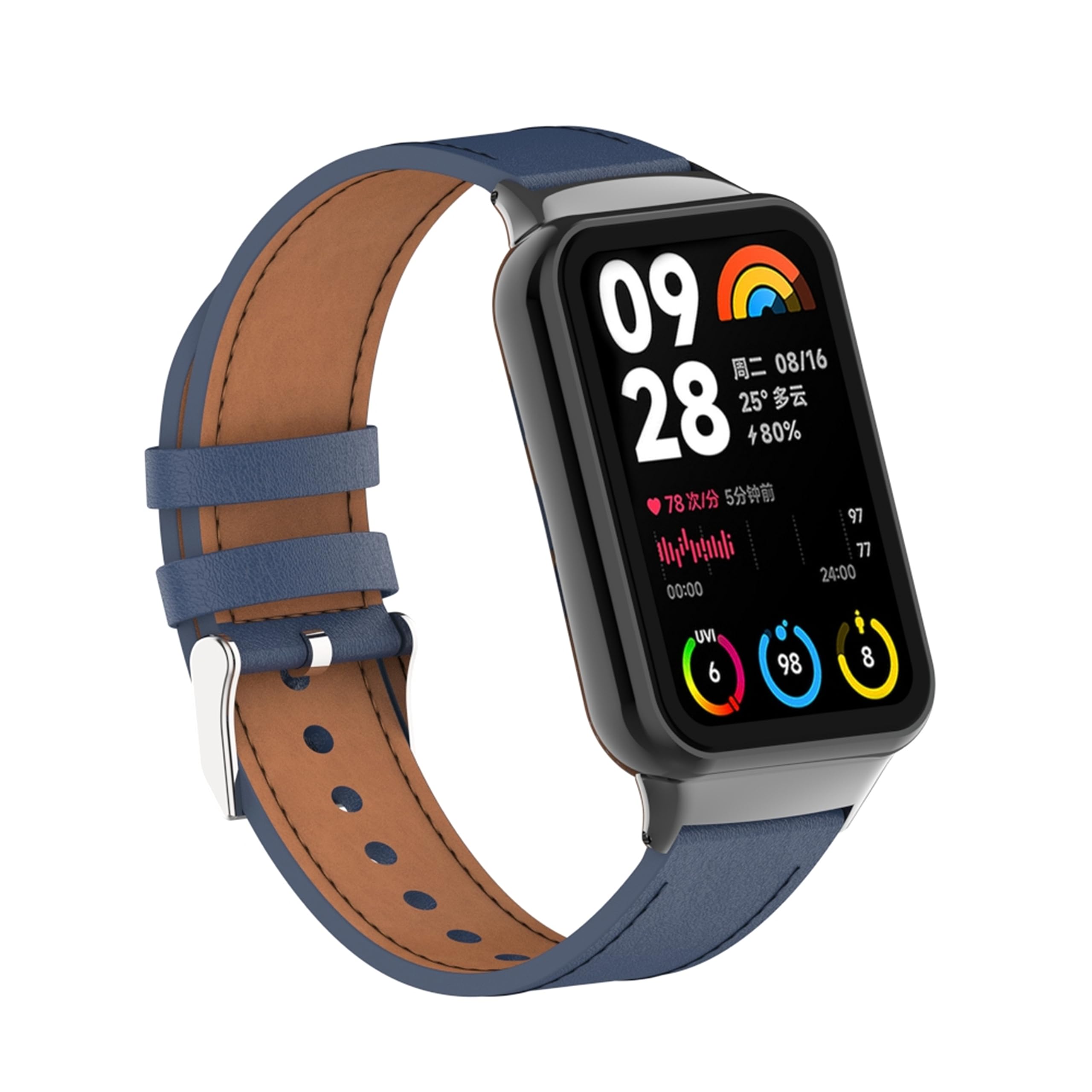 ZUREGO Leder-Armband Für Xiaomi Mi Band 8 Pro – Magnetisch, Schlank, Verstellbar