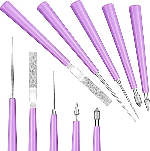 10 Pieces Bead Reamer for Jewelry Making Tipped Diamond Reamer