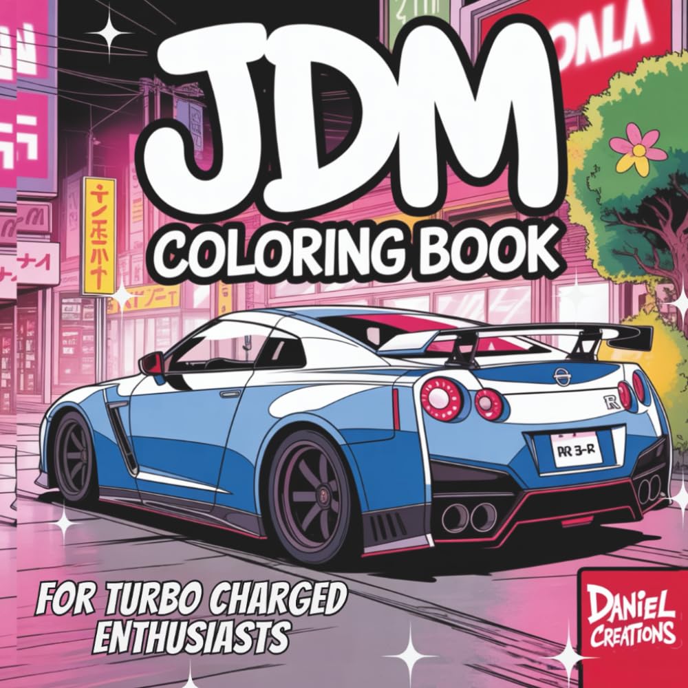Unleash the Beast: JDM Coloring Book for Turbo Charged Enthusiasts