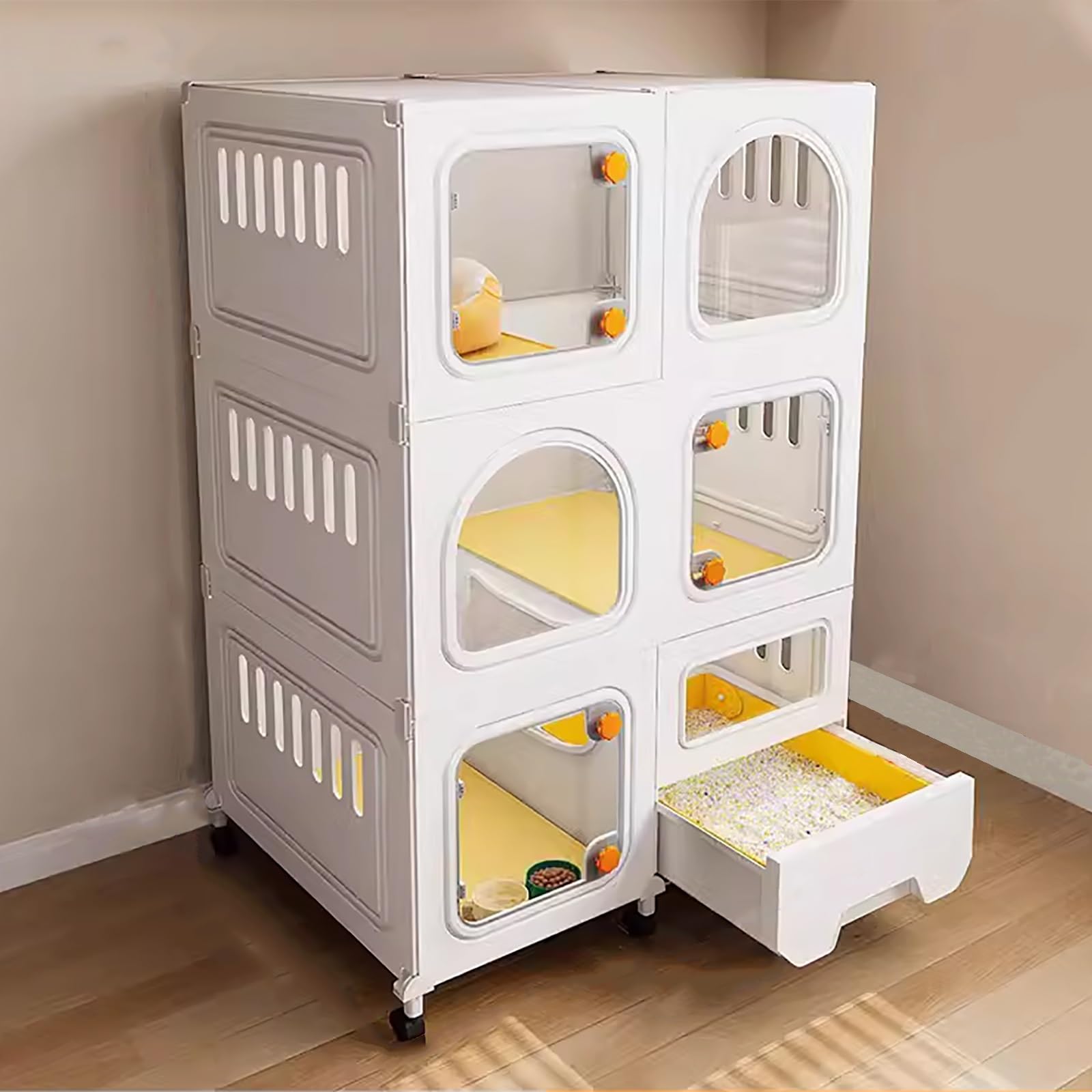 Cage pour chat modulable pour un salon ordonné et un félin épanoui