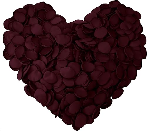 Miniatura 35 de 1000 pétalos de rosa de seda artificial, para decoración de bodas, fiestas Hecho a mano Marfil 200,Azure,Negro,Azul,Borgoña,Champán,Rojo oscuro y