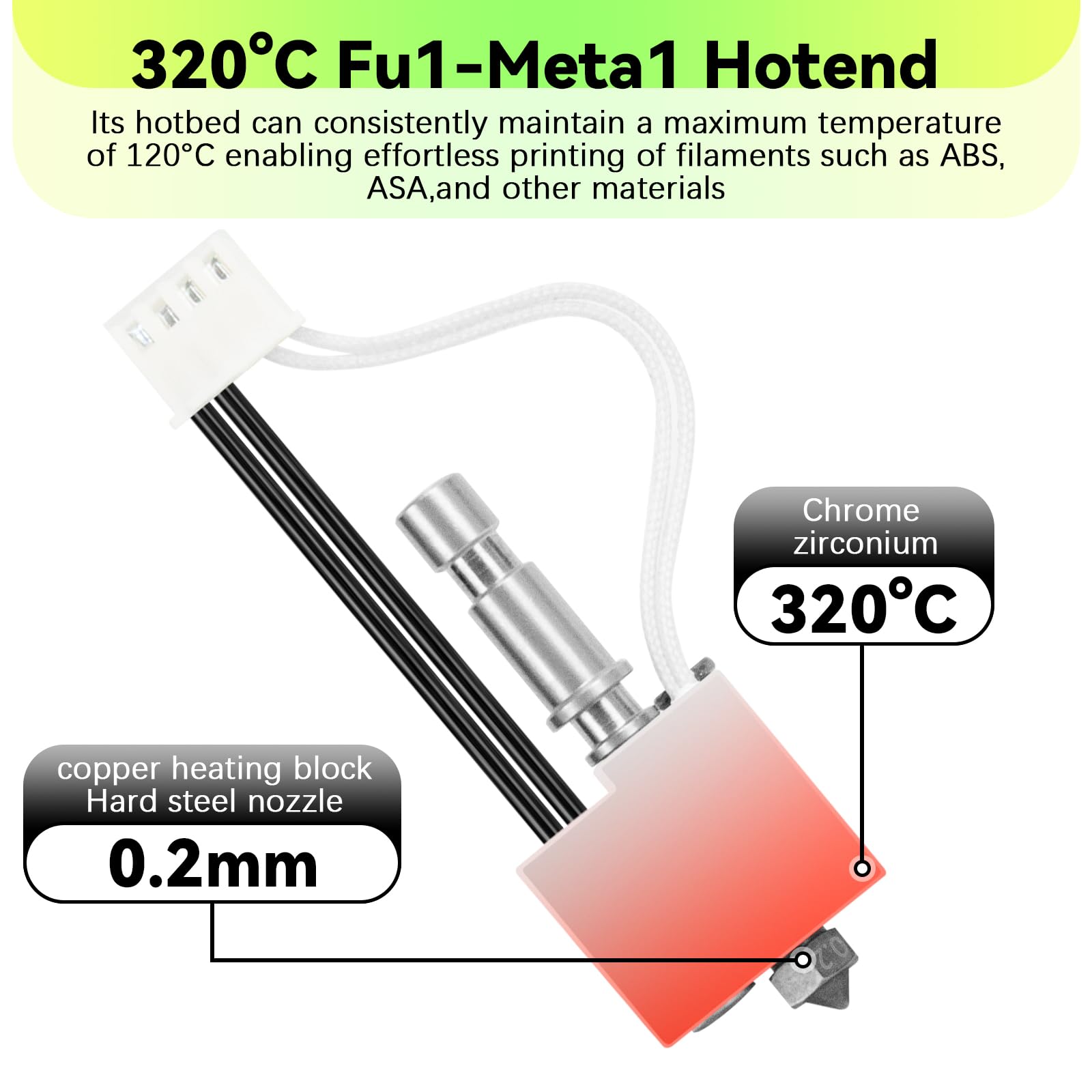 Zestaw 3 hartowanych hotendów do Kobra S1 Combo 0,2 mm 0,4 mm 0,6 mm, głowica drukująca zestaw ekstrudera Hot End blok grzejny grzałka grzałka termistor mosiężna dysza do akcesoriów drukarki 3D