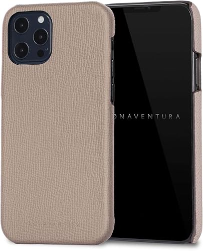 BONAVENTURA Noblessa - Carcasa trasera compatible con iPhone 12 Pro Max Greige BBCN12PM-GG