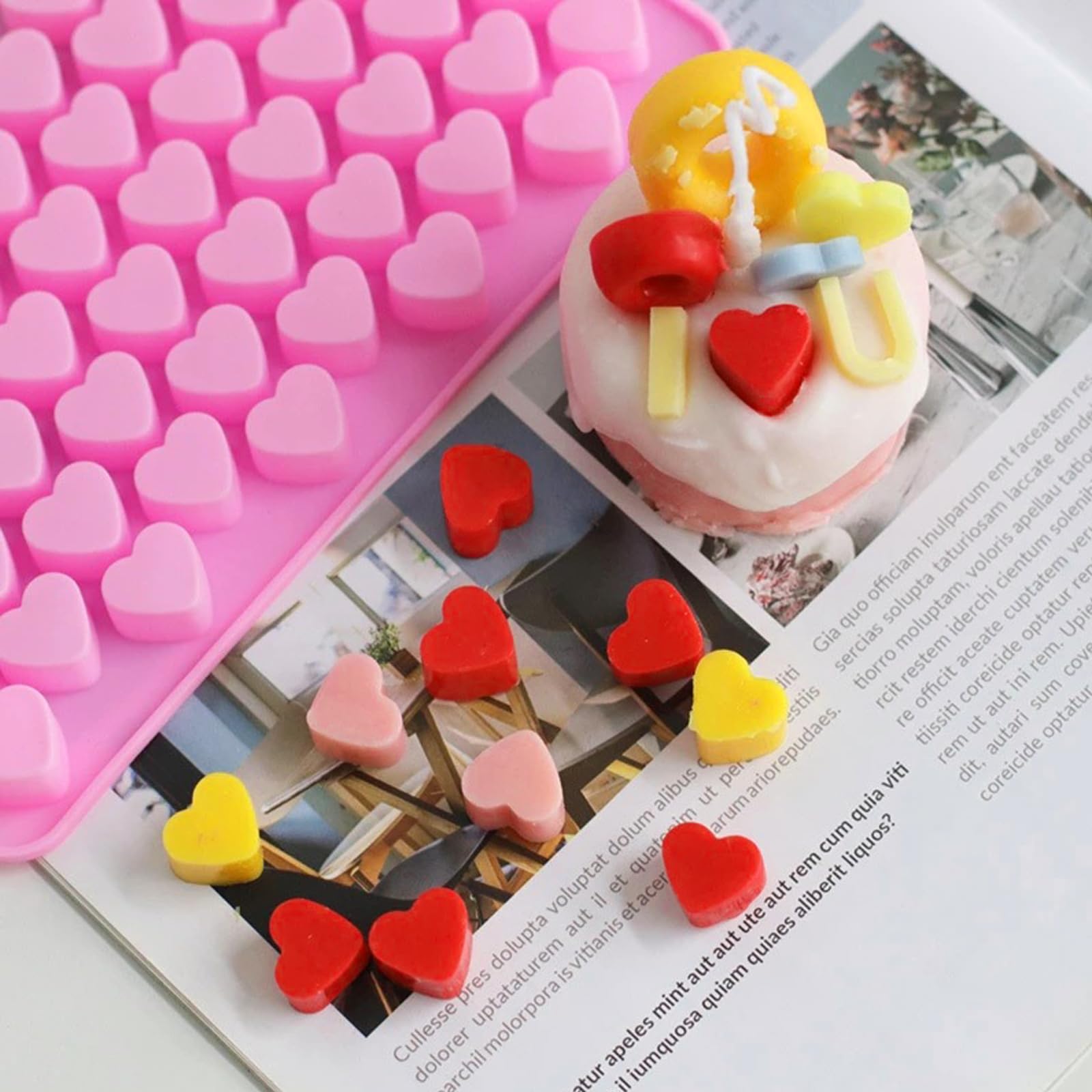 55 Stampi A Cuore In Silicone Alimentare - Per Cera, Cioccolato, Sapone E Dolci, Con Contagocce - Foto 10