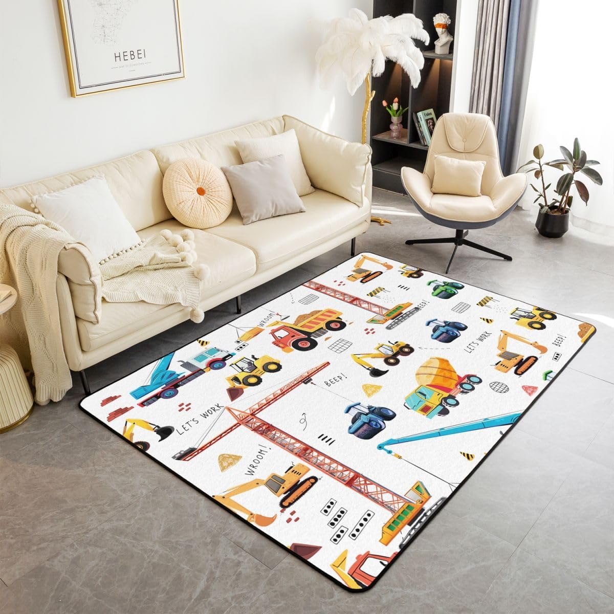 Erosebridal Mermaid Tail Area Rug 3x5, Kids Fish Scales Girly Rainbow Rug, Ocean Life Sea Animal Carpet, Teal Sequins Pastel Pink Washable Decorative Rug for Living Room