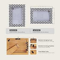 Vista 2 de Handicrafts Home Picture Frames - Chic Boho Wall Décor Photo Frame, Grey-White 4" x 6